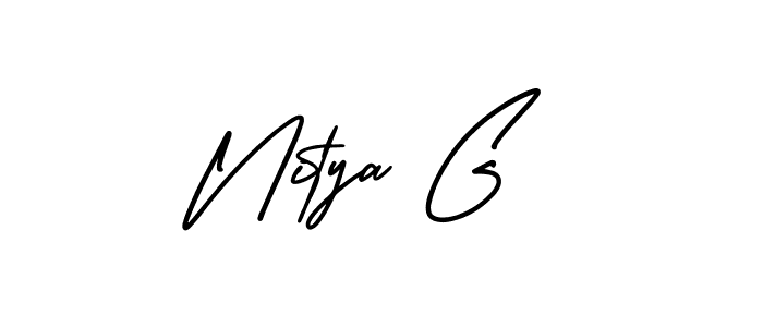 Check out images of Autograph of Nitya G name. Actor Nitya G Signature Style. AmerikaSignatureDemo-Regular is a professional sign style online. Nitya G signature style 3 images and pictures png