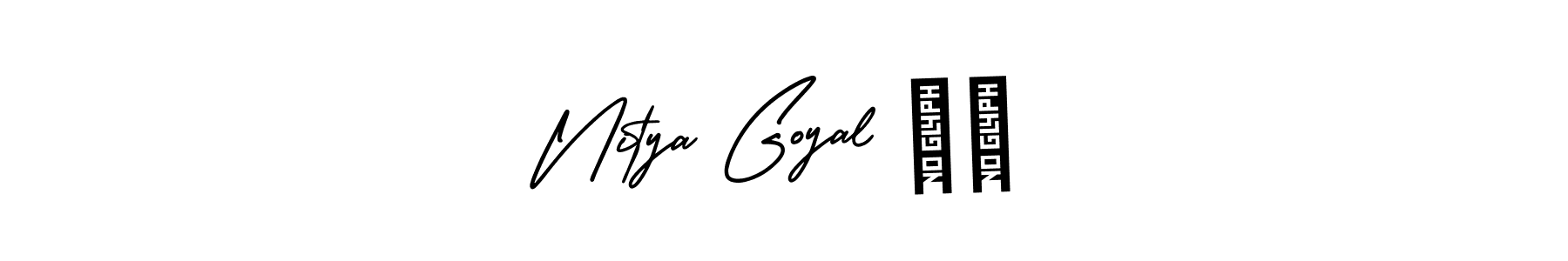 Also we have Nitya Goyal ❤️ name is the best signature style. Create professional handwritten signature collection using AmerikaSignatureDemo-Regular autograph style. Nitya Goyal ❤️ signature style 3 images and pictures png