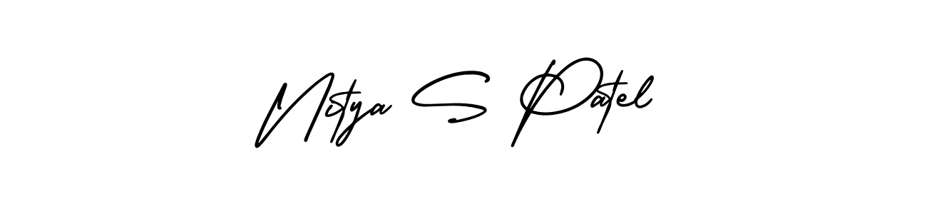 It looks lik you need a new signature style for name Nitya S Patel. Design unique handwritten (AmerikaSignatureDemo-Regular) signature with our free signature maker in just a few clicks. Nitya S Patel signature style 3 images and pictures png