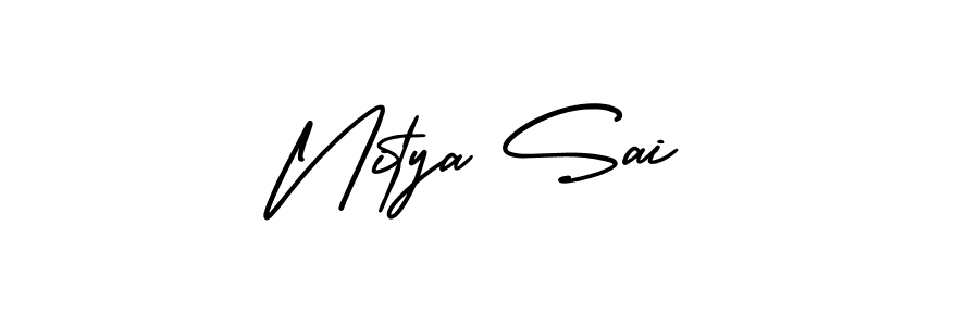 How to make Nitya Sai signature? AmerikaSignatureDemo-Regular is a professional autograph style. Create handwritten signature for Nitya Sai name. Nitya Sai signature style 3 images and pictures png