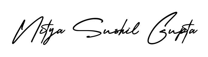 Make a beautiful signature design for name Nitya Sushil Gupta. Use this online signature maker to create a handwritten signature for free. Nitya Sushil Gupta signature style 3 images and pictures png