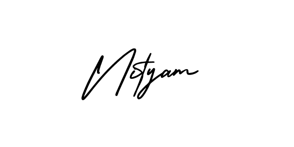 How to Draw Nityam signature style? AmerikaSignatureDemo-Regular is a latest design signature styles for name Nityam. Nityam signature style 3 images and pictures png