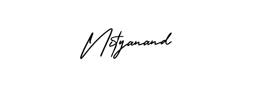 Nityanand stylish signature style. Best Handwritten Sign (AmerikaSignatureDemo-Regular) for my name. Handwritten Signature Collection Ideas for my name Nityanand. Nityanand signature style 3 images and pictures png