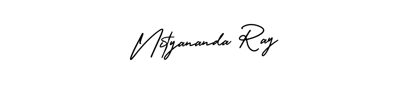 How to make Nityananda Ray name signature. Use AmerikaSignatureDemo-Regular style for creating short signs online. This is the latest handwritten sign. Nityananda Ray signature style 3 images and pictures png