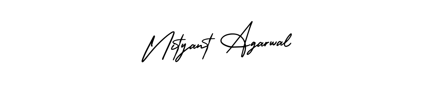 Design your own signature with our free online signature maker. With this signature software, you can create a handwritten (AmerikaSignatureDemo-Regular) signature for name Nityant Agarwal. Nityant Agarwal signature style 3 images and pictures png