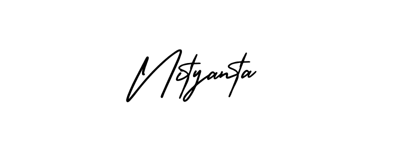 Use a signature maker to create a handwritten signature online. With this signature software, you can design (AmerikaSignatureDemo-Regular) your own signature for name Nityanta. Nityanta signature style 3 images and pictures png