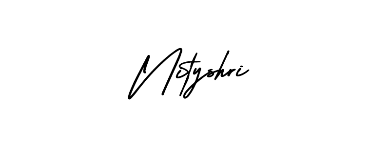 Design your own signature with our free online signature maker. With this signature software, you can create a handwritten (AmerikaSignatureDemo-Regular) signature for name Nityshri. Nityshri signature style 3 images and pictures png