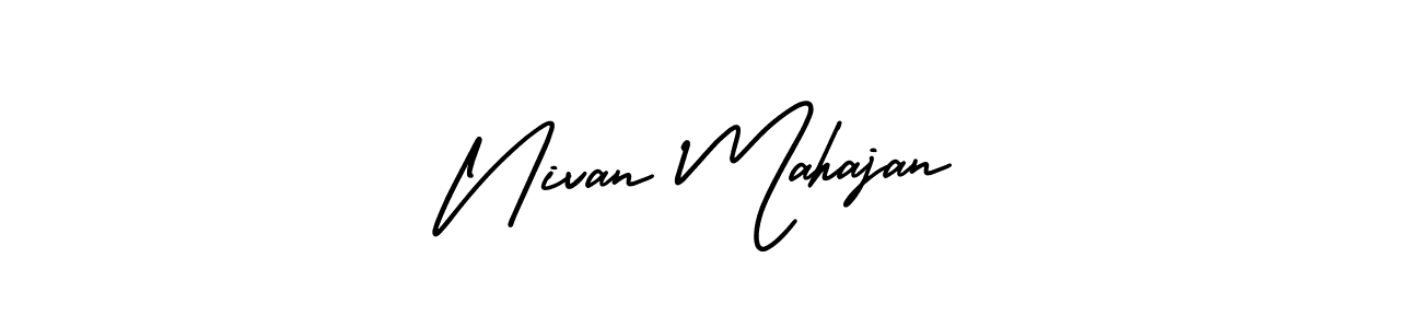 How to make Nivan Mahajan signature? AmerikaSignatureDemo-Regular is a professional autograph style. Create handwritten signature for Nivan Mahajan name. Nivan Mahajan signature style 3 images and pictures png