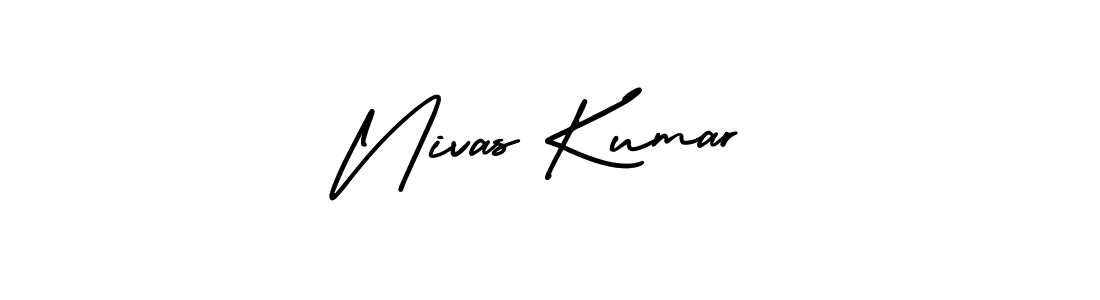 How to make Nivas Kumar name signature. Use AmerikaSignatureDemo-Regular style for creating short signs online. This is the latest handwritten sign. Nivas Kumar signature style 3 images and pictures png