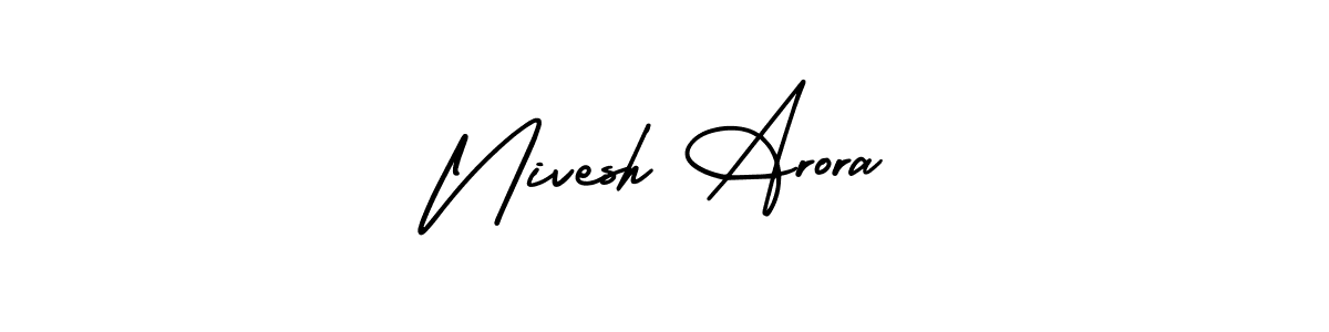 Also You can easily find your signature by using the search form. We will create Nivesh Arora name handwritten signature images for you free of cost using AmerikaSignatureDemo-Regular sign style. Nivesh Arora signature style 3 images and pictures png