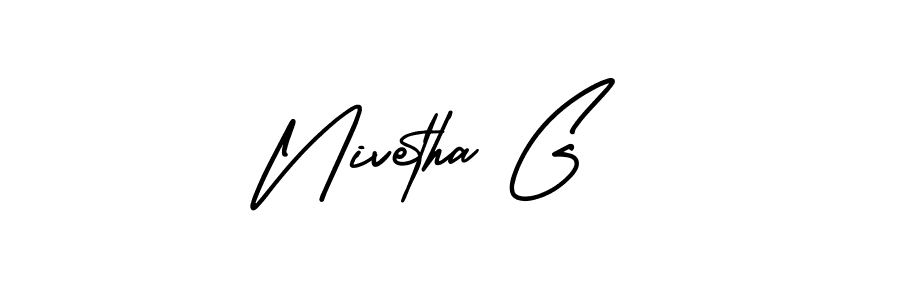 How to make Nivetha G signature? AmerikaSignatureDemo-Regular is a professional autograph style. Create handwritten signature for Nivetha G name. Nivetha G signature style 3 images and pictures png