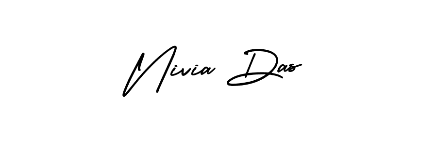 It looks lik you need a new signature style for name Nivia Das. Design unique handwritten (AmerikaSignatureDemo-Regular) signature with our free signature maker in just a few clicks. Nivia Das signature style 3 images and pictures png