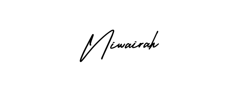 How to Draw Niwairah signature style? AmerikaSignatureDemo-Regular is a latest design signature styles for name Niwairah. Niwairah signature style 3 images and pictures png