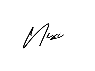 How to make Nixi signature? AmerikaSignatureDemo-Regular is a professional autograph style. Create handwritten signature for Nixi name. Nixi signature style 3 images and pictures png