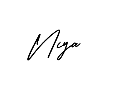 Best and Professional Signature Style for Niya. AmerikaSignatureDemo-Regular Best Signature Style Collection. Niya signature style 3 images and pictures png
