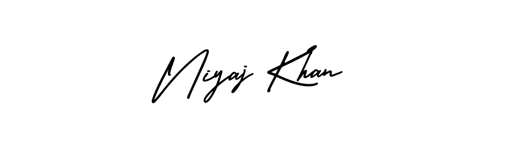 Niyaj Khan stylish signature style. Best Handwritten Sign (AmerikaSignatureDemo-Regular) for my name. Handwritten Signature Collection Ideas for my name Niyaj Khan. Niyaj Khan signature style 3 images and pictures png