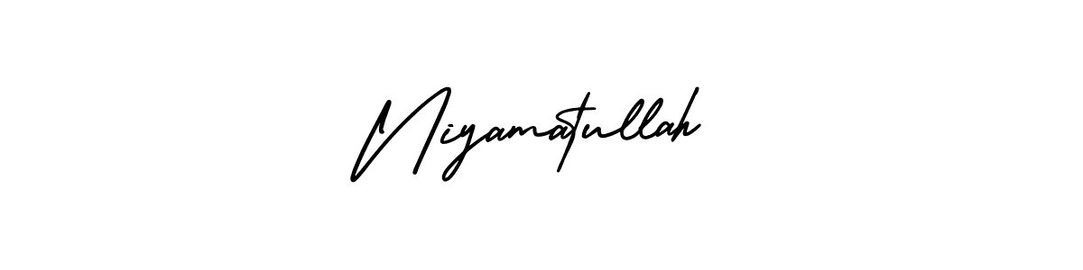 How to Draw Niyamatullah signature style? AmerikaSignatureDemo-Regular is a latest design signature styles for name Niyamatullah. Niyamatullah signature style 3 images and pictures png