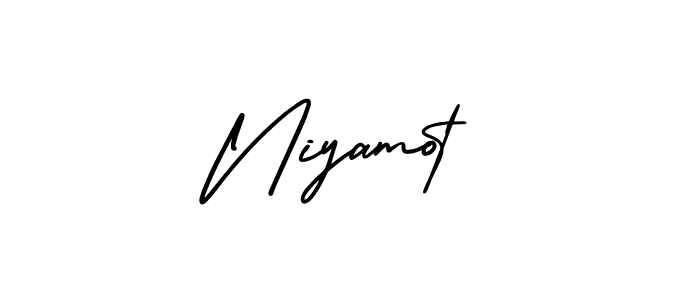 It looks lik you need a new signature style for name Niyamot. Design unique handwritten (AmerikaSignatureDemo-Regular) signature with our free signature maker in just a few clicks. Niyamot signature style 3 images and pictures png