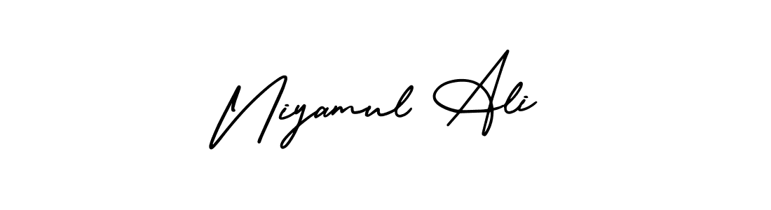 See photos of Niyamul Ali official signature by Spectra . Check more albums & portfolios. Read reviews & check more about AmerikaSignatureDemo-Regular font. Niyamul Ali signature style 3 images and pictures png