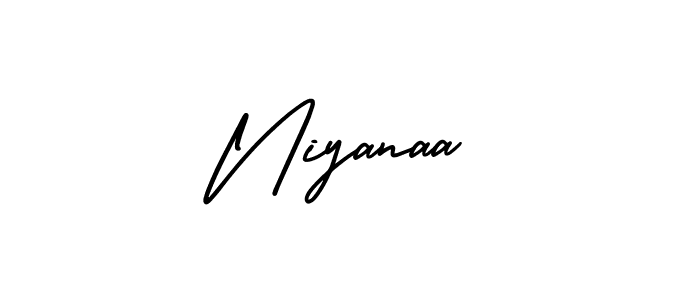 Create a beautiful signature design for name Niyanaa. With this signature (AmerikaSignatureDemo-Regular) fonts, you can make a handwritten signature for free. Niyanaa signature style 3 images and pictures png