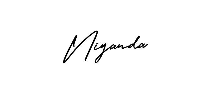 How to Draw Niyanda signature style? AmerikaSignatureDemo-Regular is a latest design signature styles for name Niyanda. Niyanda signature style 3 images and pictures png