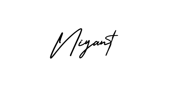 How to make Niyant signature? AmerikaSignatureDemo-Regular is a professional autograph style. Create handwritten signature for Niyant name. Niyant signature style 3 images and pictures png