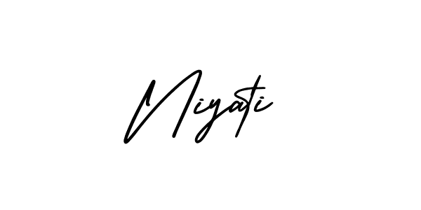Make a beautiful signature design for name Niyati. With this signature (AmerikaSignatureDemo-Regular) style, you can create a handwritten signature for free. Niyati signature style 3 images and pictures png