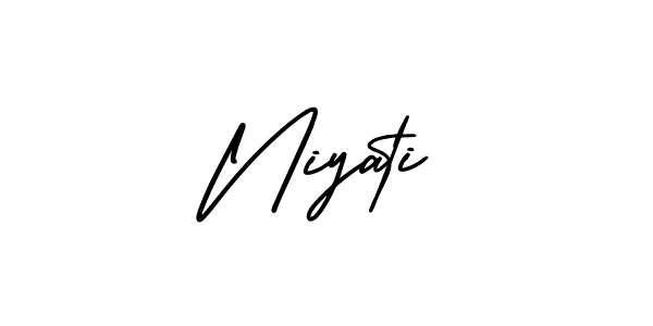 Use a signature maker to create a handwritten signature online. With this signature software, you can design (AmerikaSignatureDemo-Regular) your own signature for name Niyati. Niyati signature style 3 images and pictures png