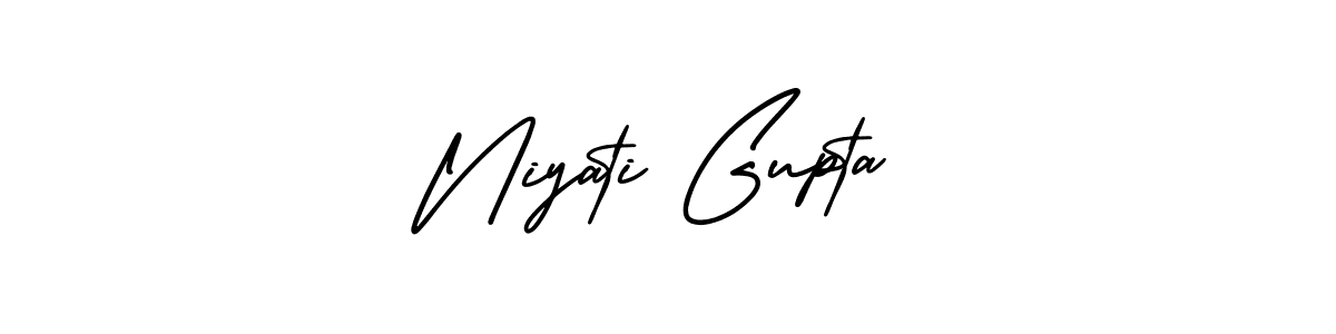 Niyati Gupta stylish signature style. Best Handwritten Sign (AmerikaSignatureDemo-Regular) for my name. Handwritten Signature Collection Ideas for my name Niyati Gupta. Niyati Gupta signature style 3 images and pictures png