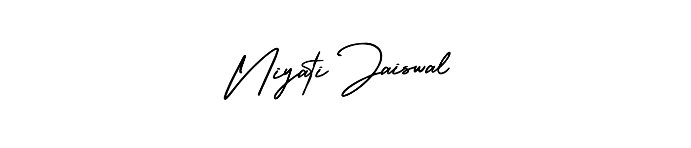 Create a beautiful signature design for name Niyati Jaiswal. With this signature (AmerikaSignatureDemo-Regular) fonts, you can make a handwritten signature for free. Niyati Jaiswal signature style 3 images and pictures png
