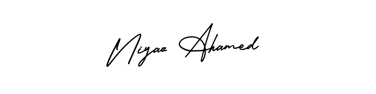 How to Draw Niyaz Ahamed signature style? AmerikaSignatureDemo-Regular is a latest design signature styles for name Niyaz Ahamed. Niyaz Ahamed signature style 3 images and pictures png