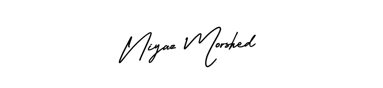 How to make Niyaz Morshed name signature. Use AmerikaSignatureDemo-Regular style for creating short signs online. This is the latest handwritten sign. Niyaz Morshed signature style 3 images and pictures png