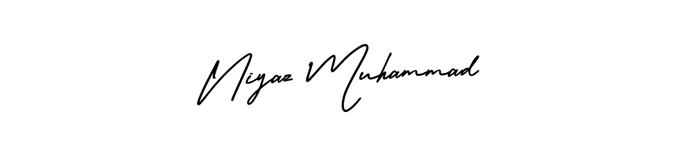 It looks lik you need a new signature style for name Niyaz Muhammad. Design unique handwritten (AmerikaSignatureDemo-Regular) signature with our free signature maker in just a few clicks. Niyaz Muhammad signature style 3 images and pictures png