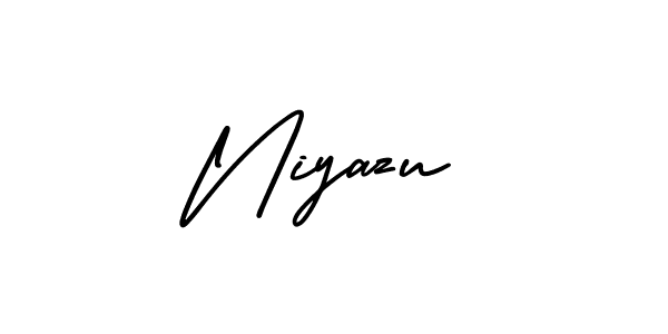 Niyazu stylish signature style. Best Handwritten Sign (AmerikaSignatureDemo-Regular) for my name. Handwritten Signature Collection Ideas for my name Niyazu. Niyazu signature style 3 images and pictures png