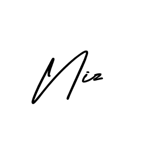 Make a beautiful signature design for name Niz. With this signature (AmerikaSignatureDemo-Regular) style, you can create a handwritten signature for free. Niz signature style 3 images and pictures png