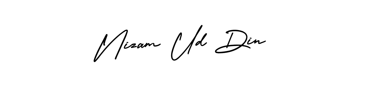 Nizam Ud Din stylish signature style. Best Handwritten Sign (AmerikaSignatureDemo-Regular) for my name. Handwritten Signature Collection Ideas for my name Nizam Ud Din. Nizam Ud Din signature style 3 images and pictures png