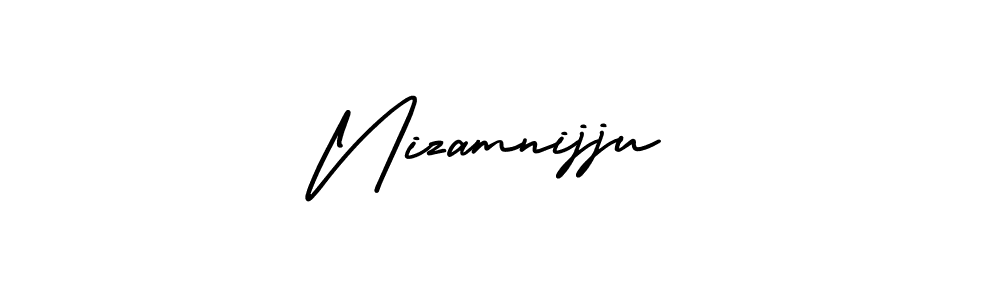 Design your own signature with our free online signature maker. With this signature software, you can create a handwritten (AmerikaSignatureDemo-Regular) signature for name Nizamnijju. Nizamnijju signature style 3 images and pictures png
