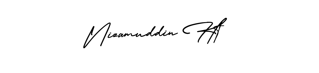 Nizamuddin Ht stylish signature style. Best Handwritten Sign (AmerikaSignatureDemo-Regular) for my name. Handwritten Signature Collection Ideas for my name Nizamuddin Ht. Nizamuddin Ht signature style 3 images and pictures png