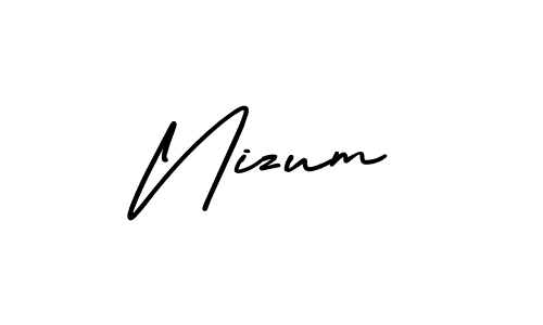 Create a beautiful signature design for name Nizum. With this signature (AmerikaSignatureDemo-Regular) fonts, you can make a handwritten signature for free. Nizum signature style 3 images and pictures png