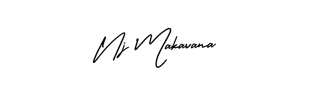 Similarly AmerikaSignatureDemo-Regular is the best handwritten signature design. Signature creator online .You can use it as an online autograph creator for name Nj Makavana. Nj Makavana signature style 3 images and pictures png