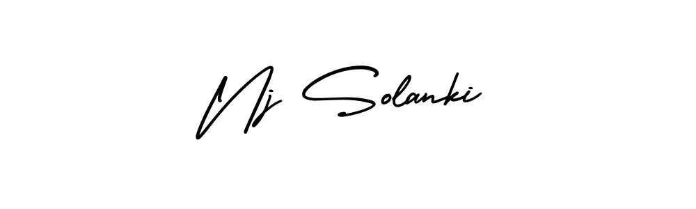 Make a short Nj Solanki signature style. Manage your documents anywhere anytime using AmerikaSignatureDemo-Regular. Create and add eSignatures, submit forms, share and send files easily. Nj Solanki signature style 3 images and pictures png