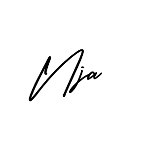 Nja stylish signature style. Best Handwritten Sign (AmerikaSignatureDemo-Regular) for my name. Handwritten Signature Collection Ideas for my name Nja. Nja signature style 3 images and pictures png