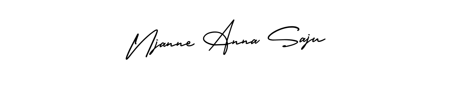 How to make Njanne Anna Saju signature? AmerikaSignatureDemo-Regular is a professional autograph style. Create handwritten signature for Njanne Anna Saju name. Njanne Anna Saju signature style 3 images and pictures png