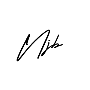 The best way (AmerikaSignatureDemo-Regular) to make a short signature is to pick only two or three words in your name. The name Njb include a total of six letters. For converting this name. Njb signature style 3 images and pictures png