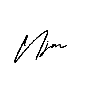 How to make Njm signature? AmerikaSignatureDemo-Regular is a professional autograph style. Create handwritten signature for Njm name. Njm signature style 3 images and pictures png