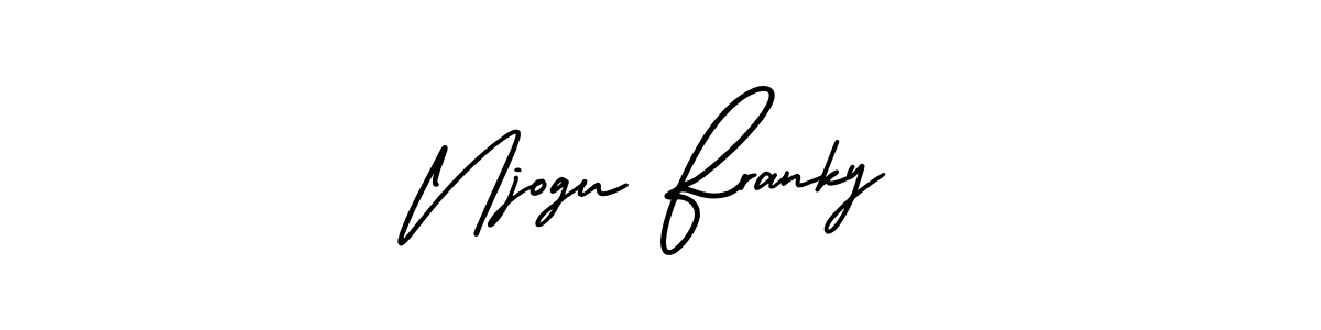 Design your own signature with our free online signature maker. With this signature software, you can create a handwritten (AmerikaSignatureDemo-Regular) signature for name Njogu Franky. Njogu Franky signature style 3 images and pictures png