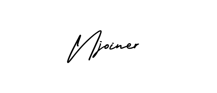 How to Draw Njoiner signature style? AmerikaSignatureDemo-Regular is a latest design signature styles for name Njoiner. Njoiner signature style 3 images and pictures png