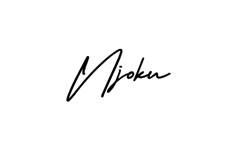 How to Draw Njoku signature style? AmerikaSignatureDemo-Regular is a latest design signature styles for name Njoku. Njoku signature style 3 images and pictures png