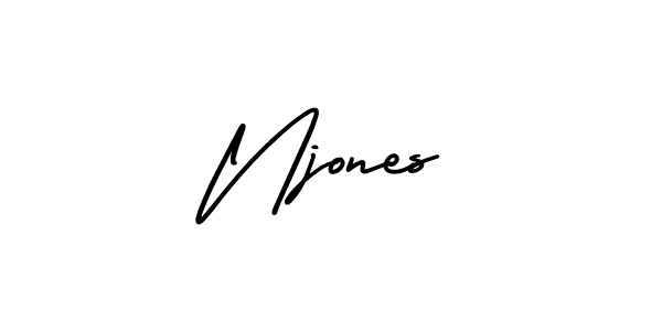 How to make Njones signature? AmerikaSignatureDemo-Regular is a professional autograph style. Create handwritten signature for Njones name. Njones signature style 3 images and pictures png