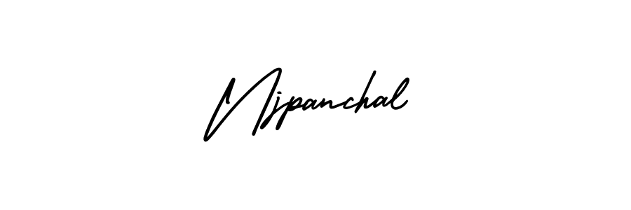Make a beautiful signature design for name Njpanchal. With this signature (AmerikaSignatureDemo-Regular) style, you can create a handwritten signature for free. Njpanchal signature style 3 images and pictures png
